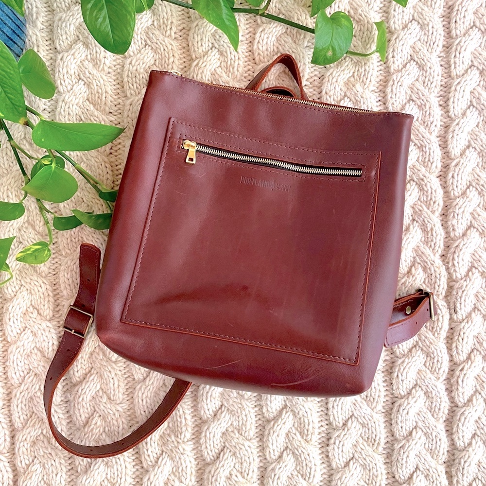 Portland Leather Tote Backpack